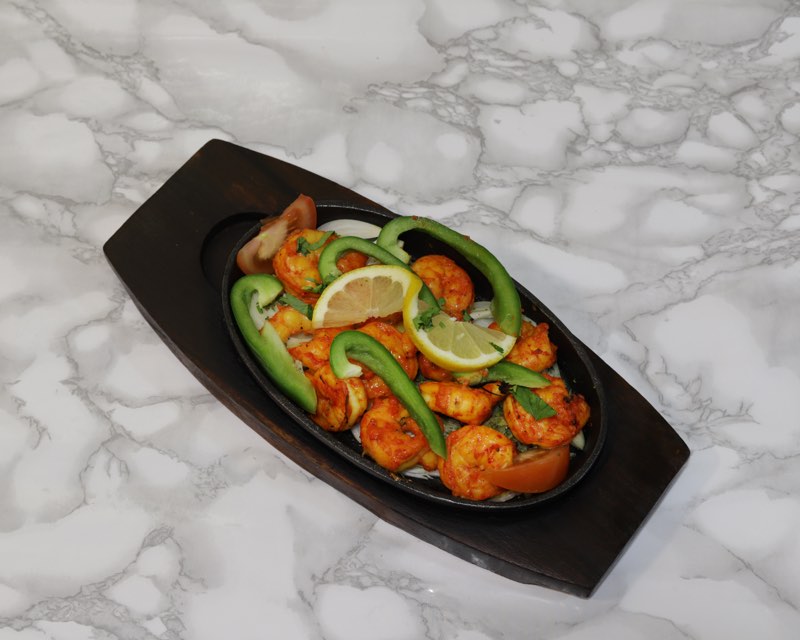 Scampi tandoori aux poivrons