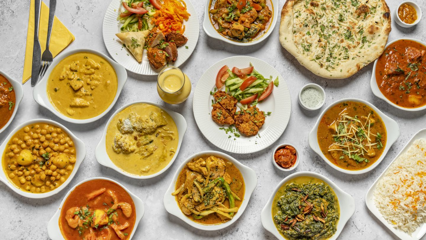 Assortiment de plats de Paradise of India